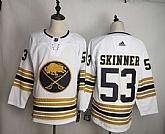 Sabres 53 Jeff Skinner White 50th anniversary Adidas Jersey,baseball caps,new era cap wholesale,wholesale hats